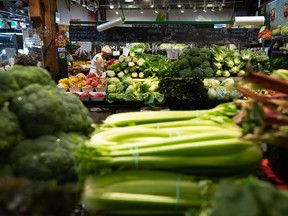 The reputation scores of grocers fell by an average of four points from last year, a Leger survey says.