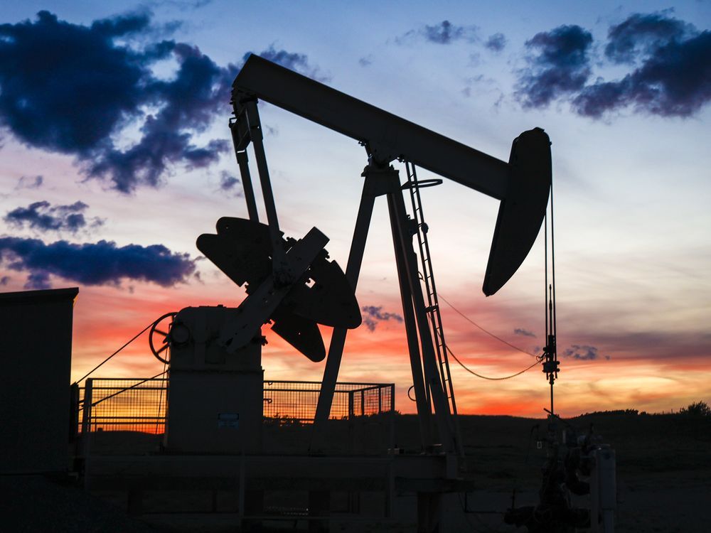 A pumpjack draws out oil from a well head near Calgary, Alta., Saturday, Sept.
/p
p17, 2022. Canada's oil and gas sector is hopeful the federal government will live up to its budget-day pledge to speed up the time it takes to build major infrastructure projects in this country.