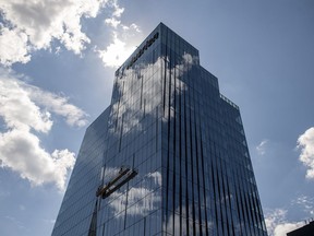 Work continues on Nutrien Tower in Saskatoon, Sask., Friday, June 25, 2021. Nutrien CEO Ken Seitz says Canada is poised to play a big role in global food production as climate change makes farming more difficult and the world's food supply chain is rendered fragile by political and economic uncertainty.