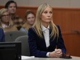 Actor Gwyneth Paltrow sits in court as the verdict is read in her civil trial over a collision with another skier in Park City, Utah.