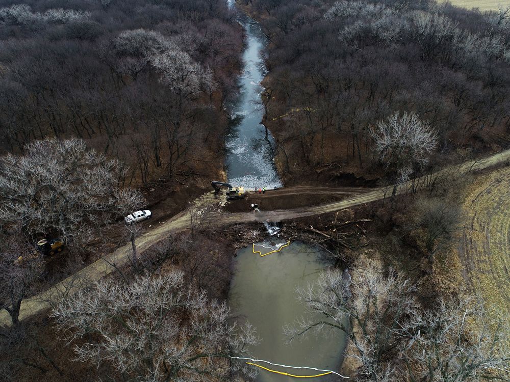 Keystone oil pipeline spill was caused by a fatigue crack: TC Energy ...
