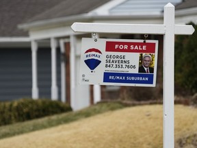 A "For Sale" sign stands near a housing lot in Buffalo Grove, Ill., Monday, March 20, 2023. On Thursday, Freddie Mac reports on this week's average U.S. mortgage rates.