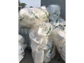 Recycled plastic from pesticide and fertilizer jugs is made into valuable agricultural products such as flexible drainage pipe and plastic bags. – Cleanfarms Photo