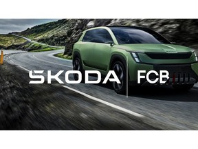 Image Description: A graphic celebrating FCB's appointment as Global Agency of Record for ŠKODA.