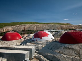 Storage domes at a Teck copper facility in British Columbia, in 2012.
