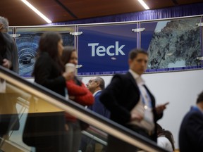 Teck Resources signage at the PDAC mining conference in Toronto, in 2020.