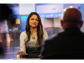 Savita Subramanian, head of U.S. equity & quantitative strategy for Bank of America Merrill Lynch, speaks during a Bloomberg Television interview in New York, U.S., on Monday, Jan. 11, 2016. Subramanian discussed the upcoming earnings season and looked at the sectors that are poised to show strength during the period.
