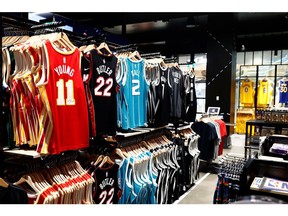The NBA store in Melbourne, Australia.  Photographer: Darrian Traynor/Getty Images