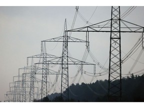 High voltage electricity transmission towers in Radeland, Germany, on Monday, Jan. 9 2023. Energy costs have been a key driver of inflation, and unexpectedly low demand is easing the burden on consumers and sparking optimism among European authorities. Photographer: Krisztian Bocsi/Bloomberg