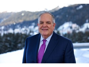 Ron O'Hanley, chief executive officer of State Street Corp., following a Bloomberg Television interview on day two of the World Economic Forum (WEF) in Davos, Switzerland, on Wednesday, Jan. 18, 2023. The annual Davos gathering of political leaders, top executives and celebrities runs from January 16 to 20.