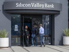 The Silicon Valley Bank headquarters in Santa Clara, California, on March 13.