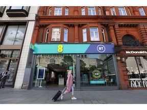 An EE/BT Group store on Oxford Street in London. Photographer: Hollie Adams/Bloomberg