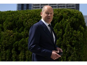 Olaf Scholz on May 21. Photographer: Louise Delmotte/AP Photo/Bloomberg
