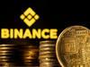 Binance logo with cryptocoins