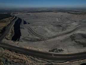 Glencore's Mount Owen coal mine is pictured in Ravensworth, Australia.