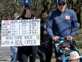 PSAC strikers in Ottawa on April 28.