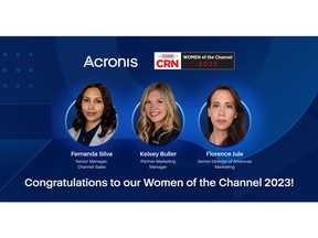 Three Acronis Leaders Honored on CRN's 2023 Women of the Channel List
