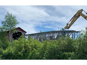 Acrow Bridge Supports Renovation of Covered Bridge in Canada
