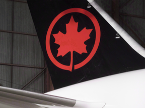 Tail of Air Canada plane