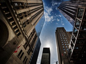 Bank towers in Toronto's financial district.