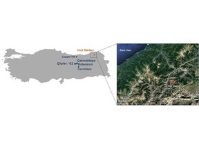 Figure 1. Location of the Hod Maden project relative to SSR Mining's assets in Türkiye.