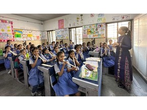 Classes at public primary school in India