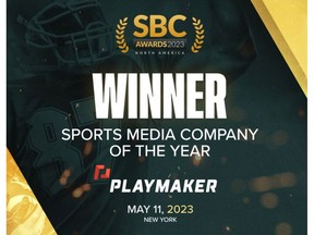 Playmaker Capital Named Sports Media Company of the Year