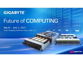 GIGABYTE to Introduce Leading-Edge AI Solutions and Computers at COMPUTEX 2023, Unveiling "Future of COMPUTING"