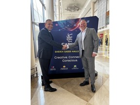 Ahmed Saber, Chief Operating Officer, Azyan Telecom and Thomas Thorne, Regional Vice President, Europe & Middle East, Kymeta.