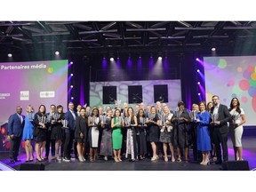 The recipients of the 43rd edition of the Mercuriades awards at the gala on Tuesday, May 23, 2023, at the Palais des Congrès de Montréal.