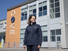 Melanie Nadeau, CEO of the Centre for Ocean Ventures and Entrepreneurship (COVE), poses at the company's headquarters in Dartmouth, N.S. on Thursday, April 13, 2023.