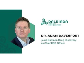 Dr. Adam Davenport joins Dalriada Drug Discovery as Chief R&D Officer