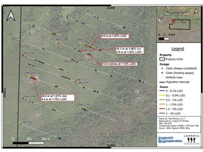 Plan Map of Drill Holes Completed at Anatacau West