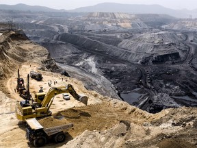 A open coal mine in India.