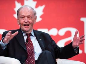 Former prime minister Jean Chrétien delivers remarks during a keynote address during the Liberal Convention in Ottawa last week.