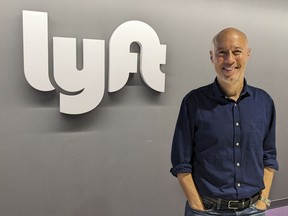 Lyft CEO David Risher poses for a photo at the company's headquarters on Wednesday, March 29, 2023, in San Francisco. Even before he joined Lyft's board in 2021, Risher had taken hundreds of trips as a passenger so he felt like he knew a lot about the ride-hailing service.