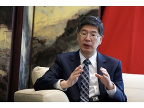 Cong Peiwu speaks during an interview in Ottawa on May 19.