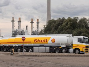 Shell gasoline tanker