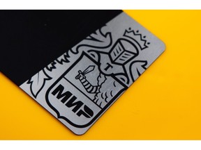 A Mir-branded payment card.