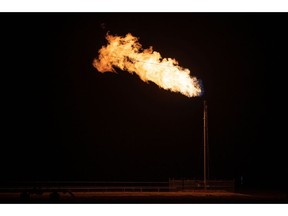 A flare stack in Midland, Texas, US, on Thursday, March 2, 2023. Thousands of miles away from the turmoil on Wall Street, Midland, Texas that ranked No.1 in the US for inflation just over a year ago has since ceded that title – only to lay claim to a different one: the country's pay-raise capital.