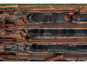 Bucket-wheel excavators at the Vale S11D mine in Parauapebas, the world's largest open pit iron ore mining operations.