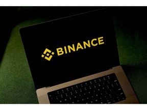 The Binance logo on a laptop arranged in the Brooklyn borough of New York, US, on Wednesday, June 7, 2023. The list of digital tokens deemed as unregistered securities by the Securities and Exchange Commission now spans over $120 billion of crypto after the US agencys lawsuits against Binance Holdings Ltd. and Coinbase Global Inc. Photographer: Gabby Jones/Bloomberg