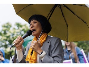 Olivia Chow speaks during a campaign event in Toronto on June 13. Photographer: Cole Burston/Bloomberg