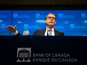Bank of Canada governor Tiff Macklem at a press conference in 2021.