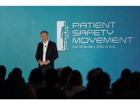 Joe Kiani, founder of the Patient Safety Movement Foundation, speaks at the 10th Annual World Patient Safety, Science & Technology Summit in Newport Beach, California.