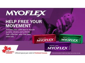Myoflex's partnership with Pickleball Canada marks its first sports partnership