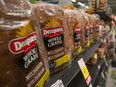 Loaves of Canada Bread Co. Dempster's multigrain bread at a grocery store in Vancouver.