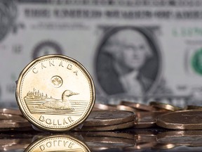 The Canadian dollar rose 0.3 per cent to 74.60 US cents on Tuesday ahead of the Bank of Canada meeting today.