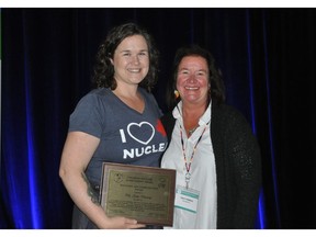 CNL's Larkin Mosscrop receives 2023 Canadian Nuclear Achievement Award for her work to educate students and the public on the benefits of nuclear science and technology