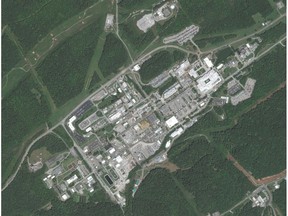 Maxar closeup satellite imagery of the Oak Ridge National Laboratory outside of Oak Ridge, Tennessee. Source: DigitalGlobe/ScapeWare3d/Maxar/Getty Images